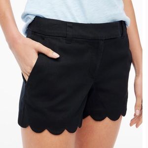 J. Crew Linen Blend Scalloped Shorts